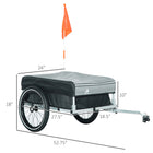 Aosom Outdoor Bike Trailer with Triple Safety-Oversized tires and quick-release wheels for smooth movement
