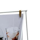 Futech Swing Board A-Frame with PVC Panel - 15"W x 15"H - White-Durable PVC panel included with a smooth surface for custom graphics or messaging.