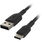 Belkin Braided USB-A to USB-C Cable - 1m - Black-Charge and sync a USB-C device from any USB-A charger or port