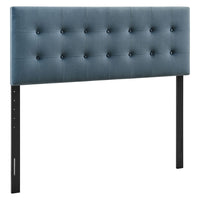 Modway Emily Stain-Resistant Performance Velvet King Size Headboard - Cadet Blue-Stain-Resistant Performance Velvet