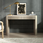 Hudson&Canal Palmera 47.5" Wide Rectangular Fluted Desk - Alder White-Features easy assembly