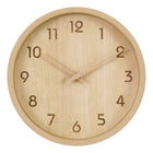 Monarch Specialties 9120 12" Round Juvenile Wall Clock - Natural Face/Natural Frame-This contemporary 12" round wall clock features a sleek natural face and natural plastic frame, making it a perfect decorative element for any modern home decor