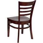 Flash Furniture HERCULES Series Ladder Back Mahogany Wood Restaurant Chair-Solid European Beech Hardwood Construction