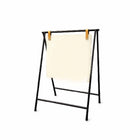 Futech Swing Board A-Frame with PVC Panel - 15.75"W x 16"H - Black-Compact metal A-frame design — ideal for small storefronts, cafés, boutiques, and directional signage.