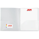 JAM Paper Heavy Duty Plastic Multi-Pocket Folders - 6 Pocket Organizer - Clear - 2 Pack-Size: 9 1/2 x 11 5/8 inches | Easily fits 8.5" x 11" documents