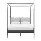 Modway Marlowe 4-Poster Canopy Metal Queen Platform Bed - Charcoal-Weight Capacity: 800 lb