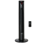 HOMCOM 37.75" H Freestanding Tower Fan with 3 Speed Timer and LED Sensor Panel - Black-Features 4 modes (Normal, Natural, Sleep, Child) and 3 speeds (High, Medium, Low) 