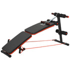 Soozier Sit Up Bench Core Workout Adjustable Thigh Support Foldable for Home Gym Black-Curved sit up bench perfect for sit-ups and core workouts, easy to work out your waists, abs, legs, and arms, burn calories and tone muscles through the daily routine 