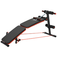 Soozier Sit Up Bench Core Workout Adjustable Thigh Support Foldable for Home Gym Black-Curved sit up bench perfect for sit-ups and core workouts, easy to work out your waists, abs, legs, and arms, burn calories and tone muscles through the daily routine 