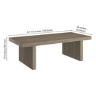 Hudson&Canal Soren 48"W Rectangular Coffee Table - Antiqued Grey Oak-9