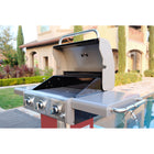 Kenmore 3 Burner Pedestal Gas Grill - Red-Secondary Cooking Area: 144.2 square inches.