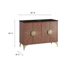 Modway Daylight 48" Double Sink Bathroom Vanity - Black/Walnut-Solid Mango Wood