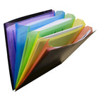 C-Line Rainbow Document Sorter - Black/Multicolor - Letter Size - 3 Pack-Features a black exterior and five colorful, interior pockets