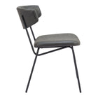 Zuo Charon Dining Chair - Vintage Black - Set of 2-3 year limited warranty