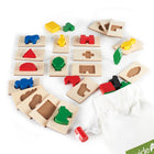 Guidecraft 3D Feel & Find-Contains 20 matching wooden shapes and printed tiles in a reusable, durable cloth bag
