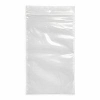 KL Rubber Resealable Polyethylene Bag with Hang Hole - 2 Mil - 4" x 8” - 1000 Pack-Offset lip design with durable zipper for easy opening and secure closure
