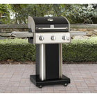 Kenmore 3 Burner Pedestal Gas Grill - Black -Porcelain Coated Cast Iron Cooking Grates .