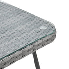 Manhattan Comfort Cannes Modern Patio 2-Person Seating Group 3-Piece Set with End Table - Grey/Cream-27.95" L x 26.77" W x 29.53" H