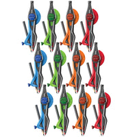 Helix Universal Locking Compass - Assorted Colors - Pack of 12-Dual graduated measuring arm with easy to read viewing window