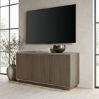 Hudson&Canal Hanson Rectangular Fluted TV Stand for TV's up to 55" - Antiqued Grey Oak-Clean with a soft, dry cloth and no harsh chemicals or abrasive cleaning materials