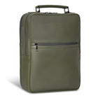 Champs Onyx Leather Compact Backpack - Khaki-Made of Genuine Cowhide Leather