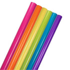 JAM Paper Solid Color Wrapping Paper - 25 Sq Ft Each - Assorted Bright Glossy Colours - 6 Rolls/Pack-Assorted Wrapping Paper - Red, Orange, Lime, Blue, Pink & Purple