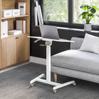 Seville Classics 25.6" W airLIFT Pneumatic Tilting Mobile Desk Cart - White-Net Weight: 22.6 lb