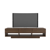 Nexera Rustik 72" TV Stand With 3-Drawers - Walnut-3 storage drawers on metal slides