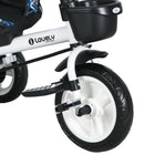 Qaba 6-in-1 Toddler Tricycle with Parent Push Handle and Cupholder - Light Blue-Overall Dimensions: 44.1" L x 19.7" W x 40.9" H (112L x 50W x 104H cm) 