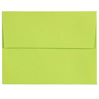 JAM Paper A2 Coloured Invitation Envelopes - 4.375 x 5.75 - Ultra Lime Green - 50 Pack-Envelope Features: Straight gummed flap closure, high quality smooth paper finish