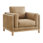 Modway Roscoe Vegan Leather Armchair - Toast-Vegan Leather