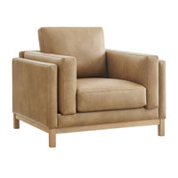 Modway Roscoe Vegan Leather Armchair - Toast-Vegan Leather