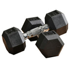 Soozier 2 x 15 lb Rubber Dumbbells Weight Set for Body Fitness Training-Exercise and strengthen your arms, shoulders, and back  