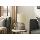 Monarch Specialties 15" H Contemporary Table Lamp - Beige Resin / Beige Shade-The soft beige shade provides a warm glow, effortlessly brightening your living room, bedroom, or office for an inviting ambiance