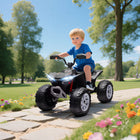 Qaba 24V 2-Seater Ride On Car for Kids with Suspension Wheels - Black-Spacious double seat lets two kids share the fun and adventure 