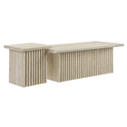 Modway Render Nesting Coffee Tables - Travertine - Set of 2-Set of 2 Coffee Tables
