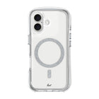 LAUT AERO SPARKLE MagSafe Case for iPhone 16 - Crystal Silver-With IMPKT Cell TECHNOLOGY, a crystal clear design, and a 360° Sealed Air Cushion your phone gets maximum drop protection