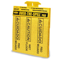 Rubbermaid Over-The-Spill Pad Tablet - 16.5"H x 14"W - Yellow - 22 Pack-Absorbent pads