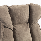 HOMCOM Big and Tall Heavy Duty Reclining Office Chair with Footrest - Brown-Material: Snowflake Velvet (100% Polyester), Metal, Foam, Steel
