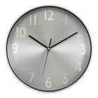 Monarch Specialties 9111 12" Round Wall Clock - Silver Face/Silver Frame-Amp up your home decor with this stunning 12" round wall clock featuring a sophisticated metallic silver face and matching silver frame, perfect for modern interiors