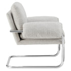Modway Ansel Boucle Fabric Accent Chair - Newsprint-Overstuffed Cushion