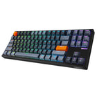 Adesso EasyTouch 1100 Mechanical Keyboard – RGB, Wired/Wireless/Bluetooth, 88-Key, Hot-Swappable, QMK/VIA, Copilot Key-Tri-Mode Connectivity: Switch between Wired USB-C, Bluetooth 5.0, and 2.4GHz Wireless for ultimate device compatibility