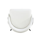 Manhattan Comfort Gracie 24.2" Modern Leatherette Upholstered Dining Chair - White and Black-22.6" L x 22" W x 34.3" H