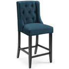 Modway Baronet Upholstered Fabric Counter Bar Stool - Azure - Set of 2-Dense Foam Padding