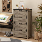 HOMCOM 2 Drawer File Cabinet, Printer Stand for Home Office - Grey Wash-Melamine-coated surfaces resist wear and tear