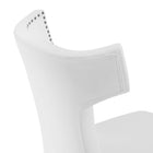 Modway Curve Fabric Dining Chair - White-8