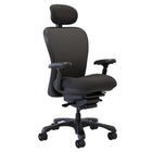 Nightingale CXO Mid Back With Headrest Chair - Black-Easy to use, padded, 4D-adjustable arms with lockable vertical, horizontal, swivel, and front/back movement