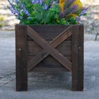 Outsunny Wood Planter Box - 39" L x 14" W x 14" H - Dark Brown-Two leaking holes for great drainage 