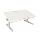 Nicer Interior Foldable Height Adjusting Laptop Stand - Desk Tray - White-Built-in drawer for storing pens, notes, and small accessories