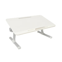 Nicer Interior Foldable Height Adjusting Laptop Stand - Desk Tray - White-Built-in drawer for storing pens, notes, and small accessories